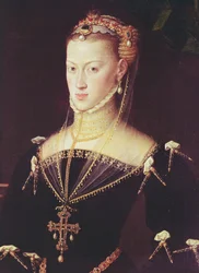Archiduquesa María de Austria, 1551 (detalle)